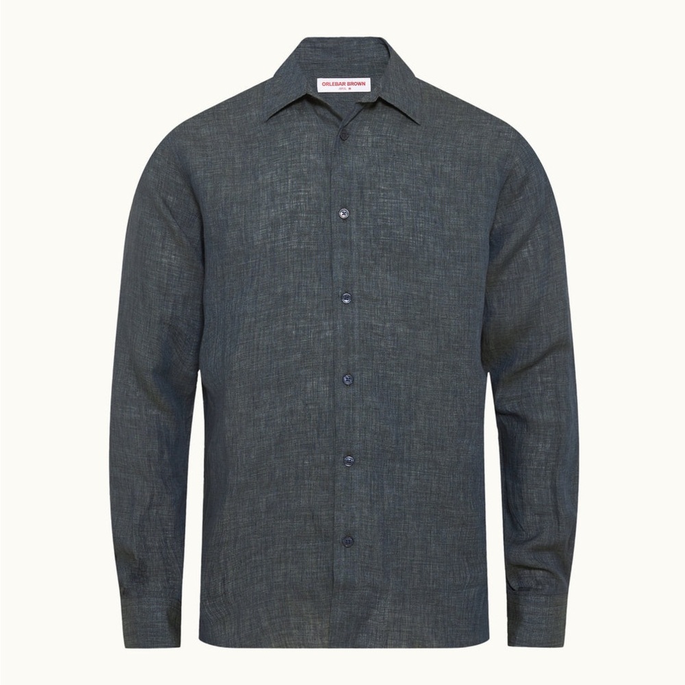 Orlebar Brown Dark Gray Button Down Shirt